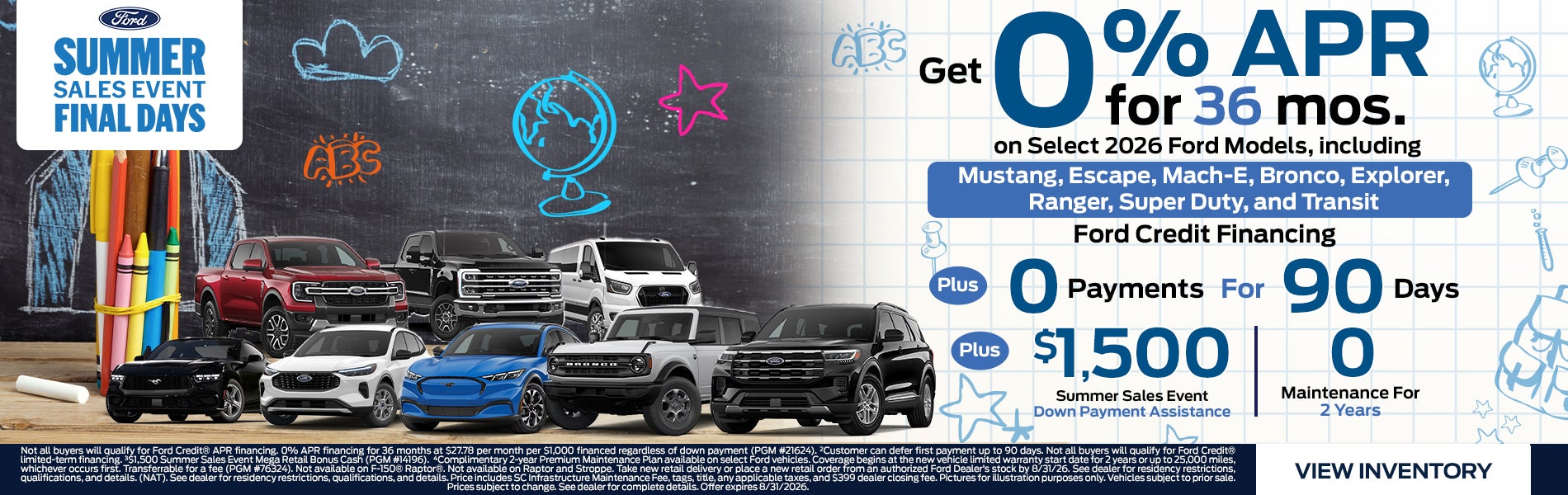 0% APR for 36 Months