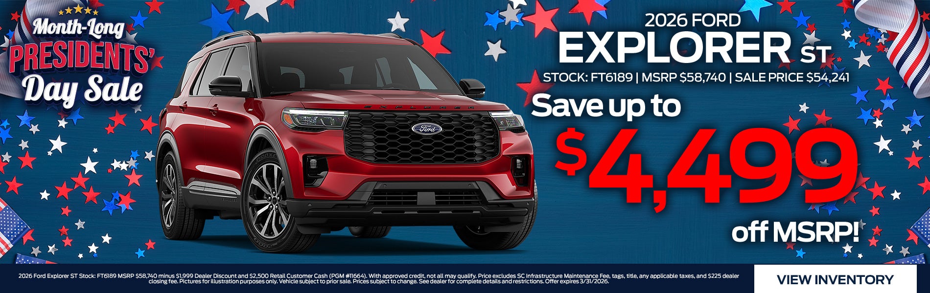 2026 Ford Explorer ST for Sale in Greenwood, SC