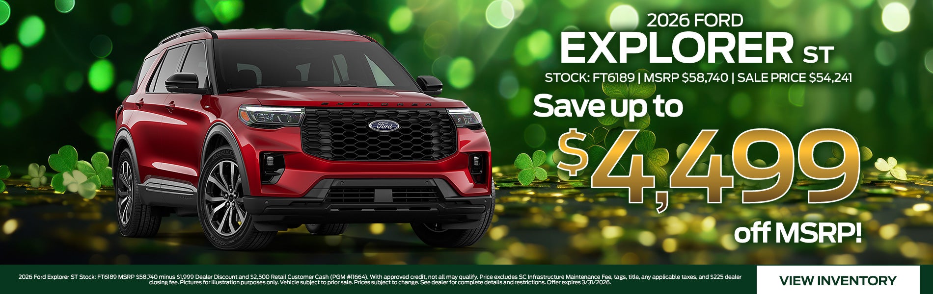 2026 Ford Explorer ST for Sale in Greenwood, SC